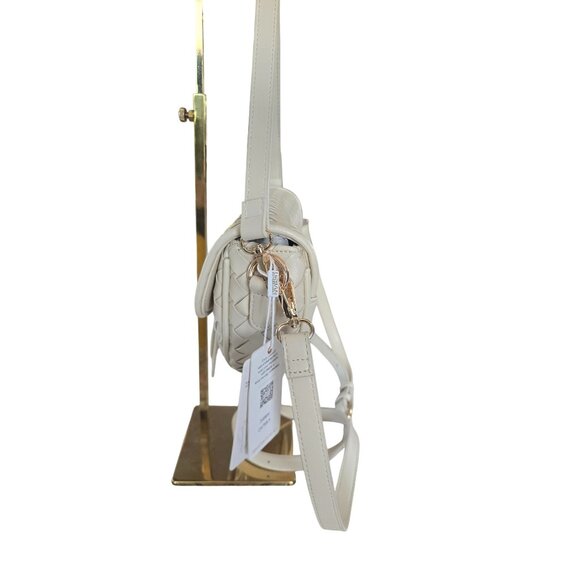 NWT Urban Expressions Scout Woven Crossbody Off White Woven Saddle Boho Purse - Picture 4 of 9